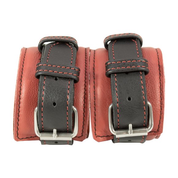 Genuine Leather Adjustable Wrist Cuffs | Premium Bondage Handcuffs for Couples - Picture 6 of 9